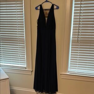 BHLDN Black Sleeveless V-Neck Gown